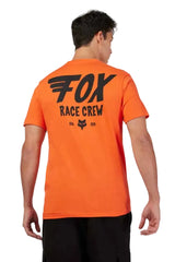 Fox Wing SS Premium Tee Bold Orange BACK FACING MODEL 