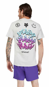 Fox Future Short Sleeve Premium Tee Light Grey BACK FACING MODEL 