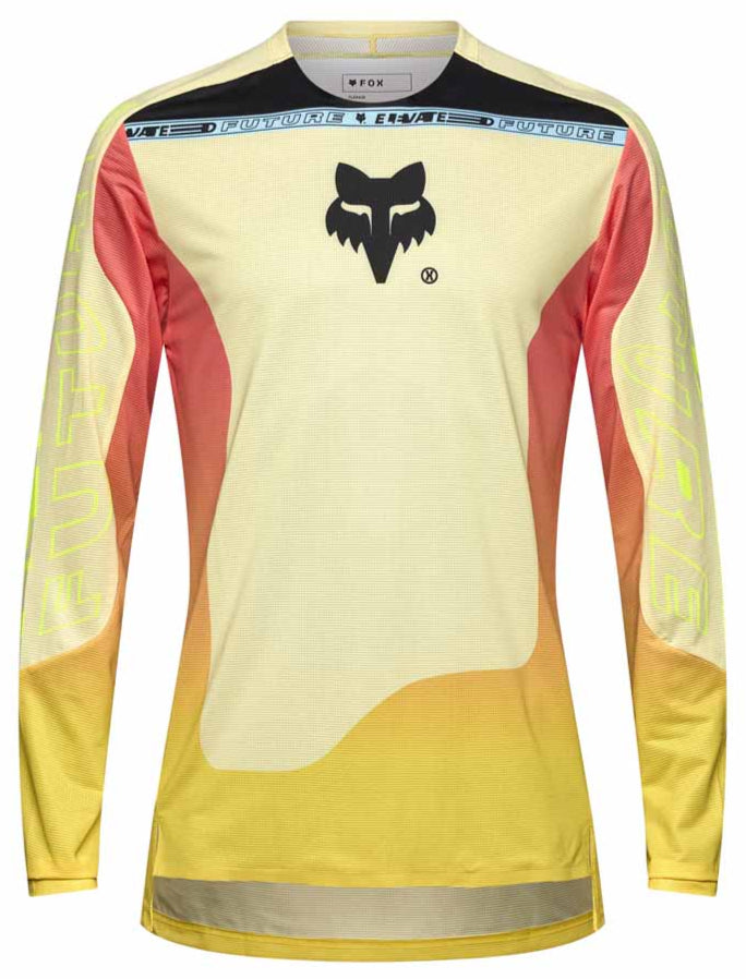 Fox Flexair Long Sleeve Jersey Elevated Lemonade FRONT 