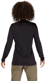 Fox Womens Ranger LS Jersey Black BACK FACING MODEL
