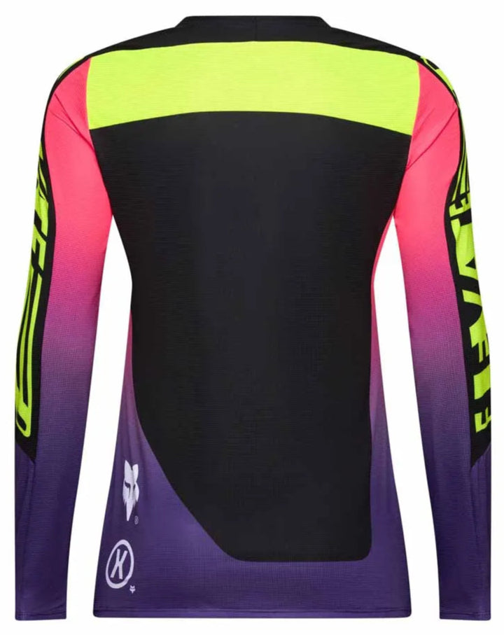 Fox Womens Flexair Long Sleeve Jersey Elevated Black BACK 