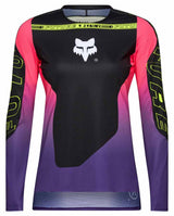 Fox Womens Flexair Long Sleeve Jersey Elevated Black FRONT 