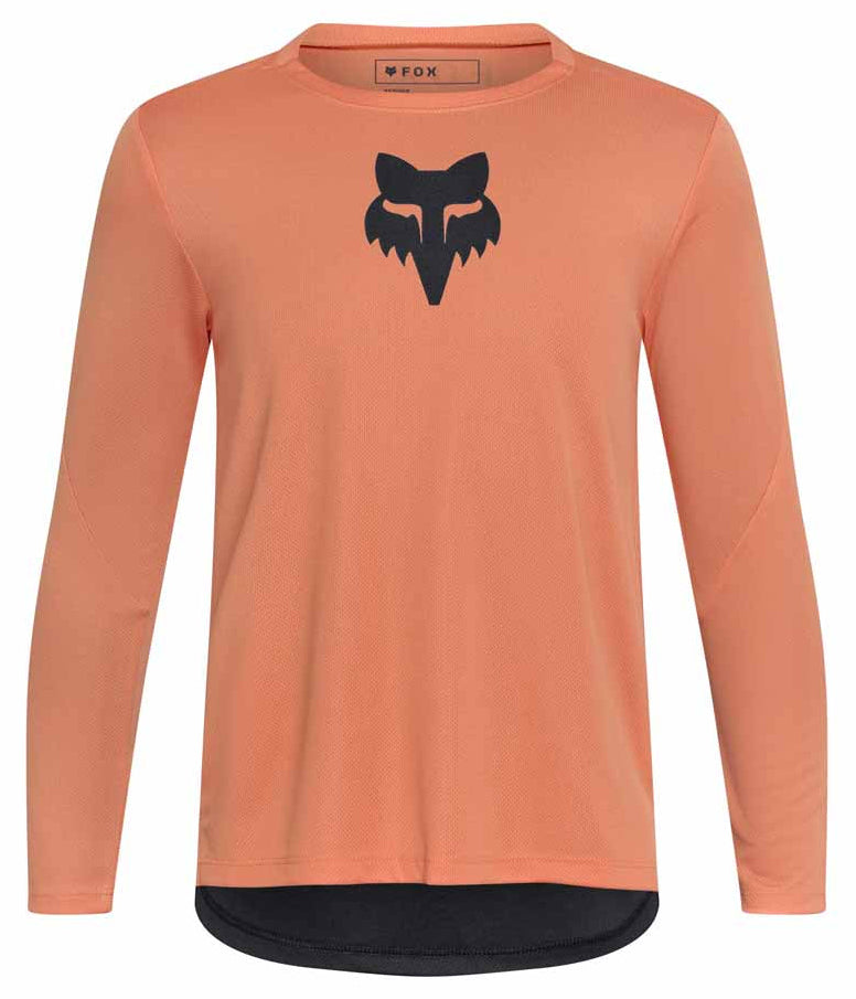 Fox Youth Ranger Long Sleeve Jersey Fox Head Coral FRONT