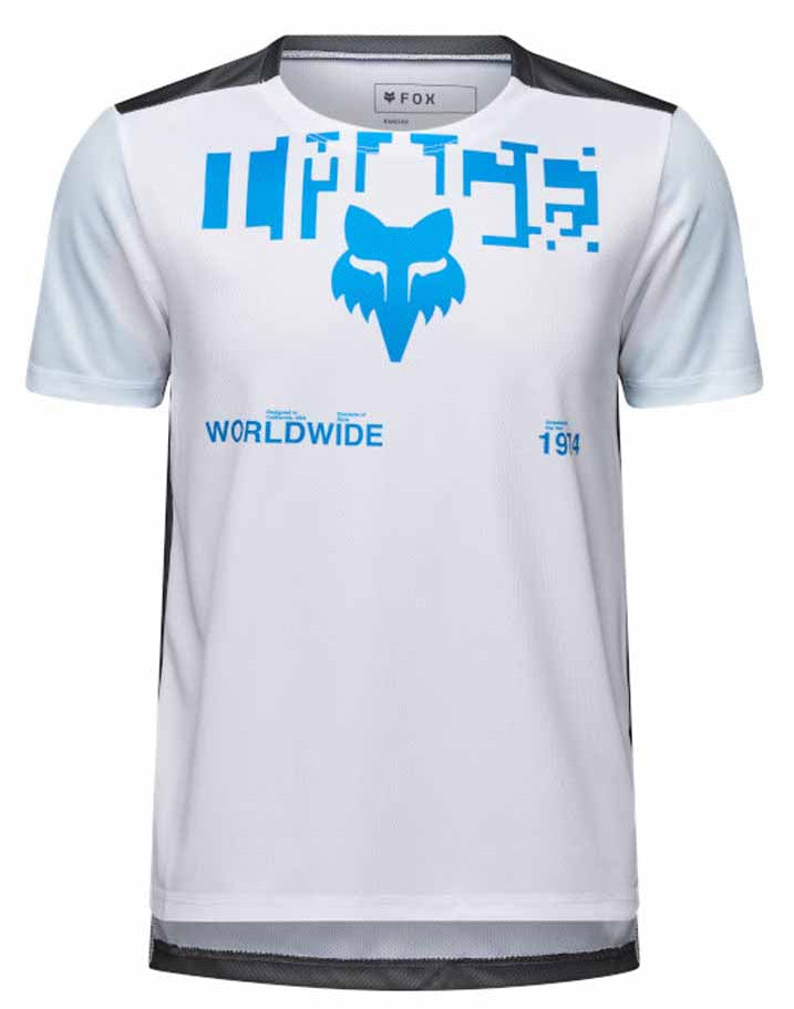 Fox Youth Ranger Short Sleeve Jersey Digi Imag White FRONT