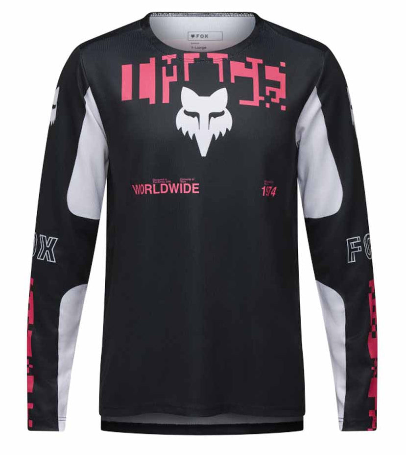 Fox Youth Ranger LS Jersey Digi Imag Black FRONT 