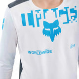 Fox Youth Ranger Long Sleeve Jersey Digi Imag White FRONT DEATILS