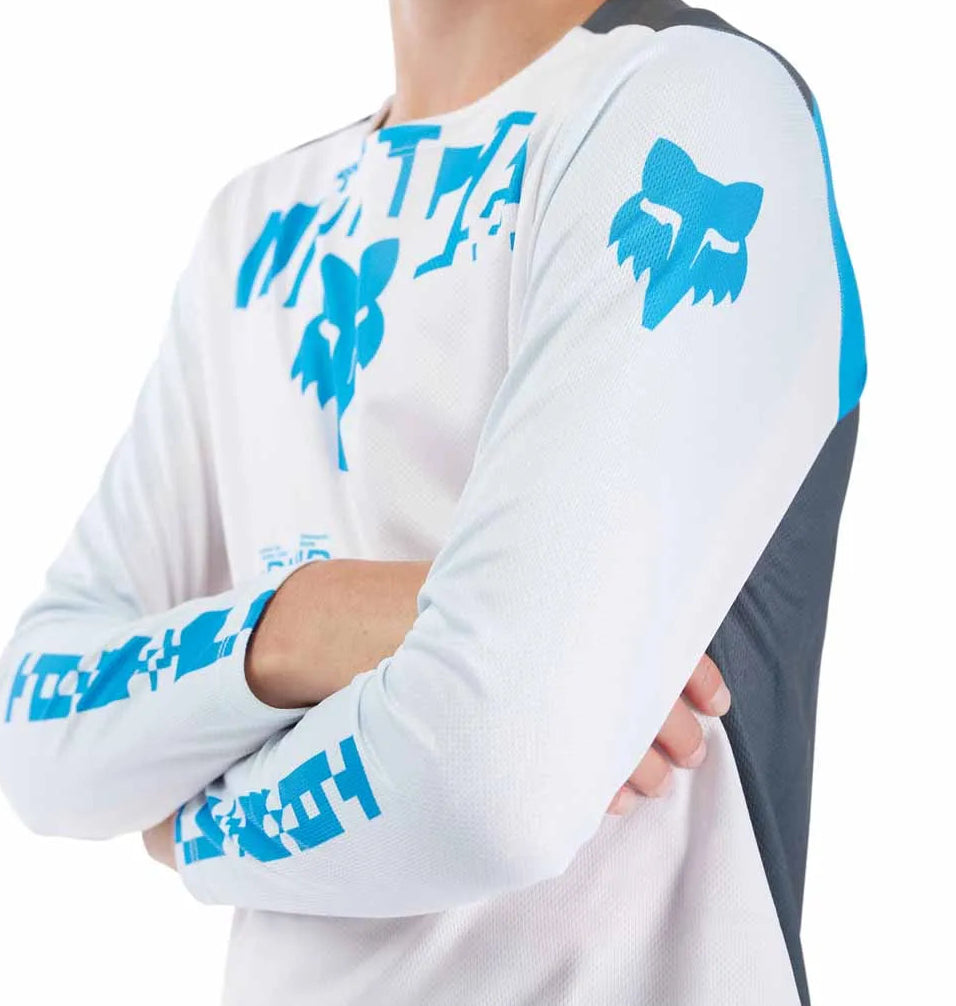 Fox Youth Ranger Long Sleeve Jersey Digi Imag White DETAILS