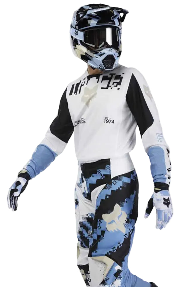 Fox Racing 180 Digi Image White Jersey SIDE-FRONT FACING MODEL