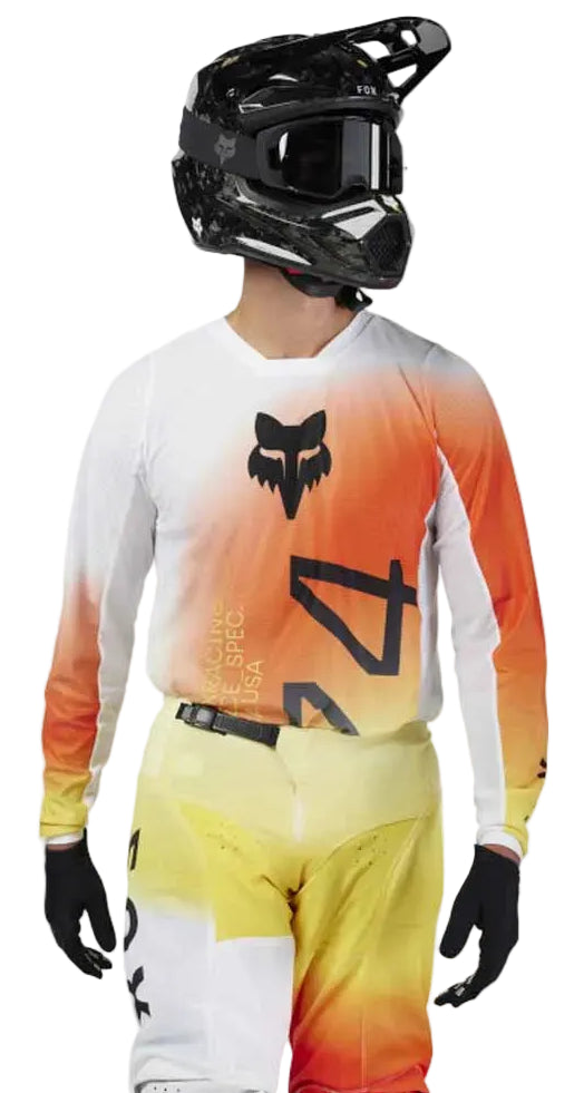 Fox Racing 180 Air Haze White Jersey FRONT FACING MODEL
