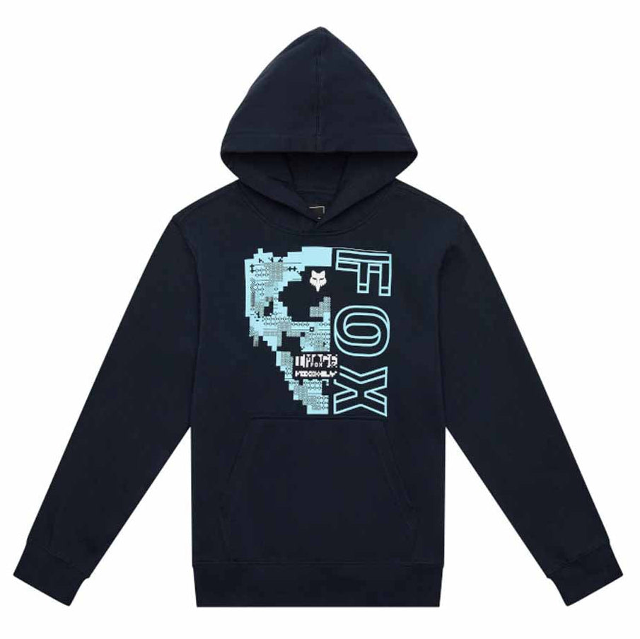Fox Youth Image Skull Fleece Pullover Midnight FRONT 