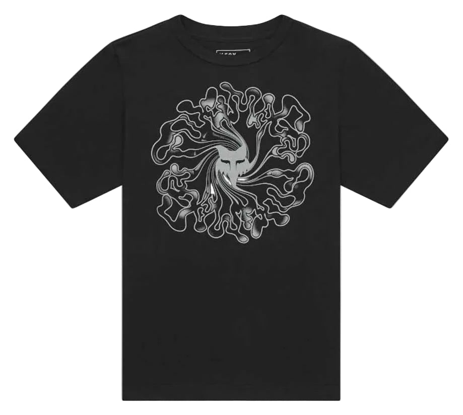 Fox Youth Frequency Short Sleeve Black T-Shirt FRONT
