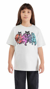 Fox Youth Future SS Tee Light Gray FRONT FACING MODEL 