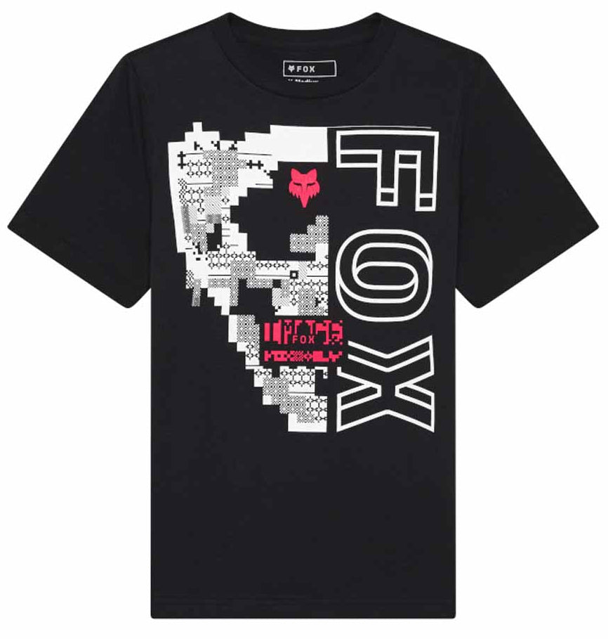 Fox Youth Image Skull Short Sleeve Tee Black FRONT