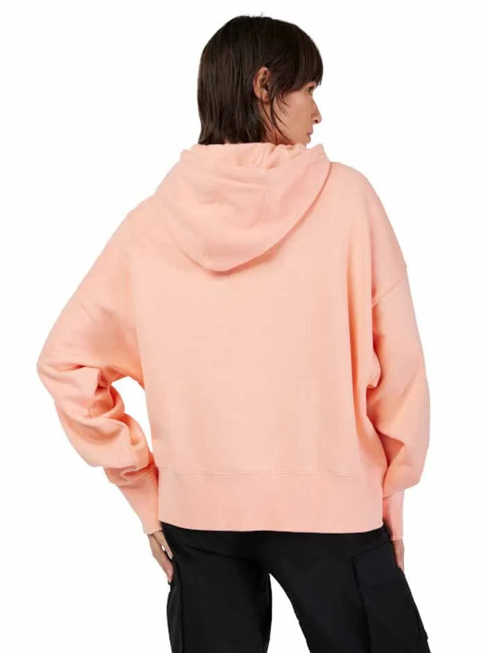 Fox Womens x Honda OV PO Fleece Pullover Pink BACK FACING MODEL