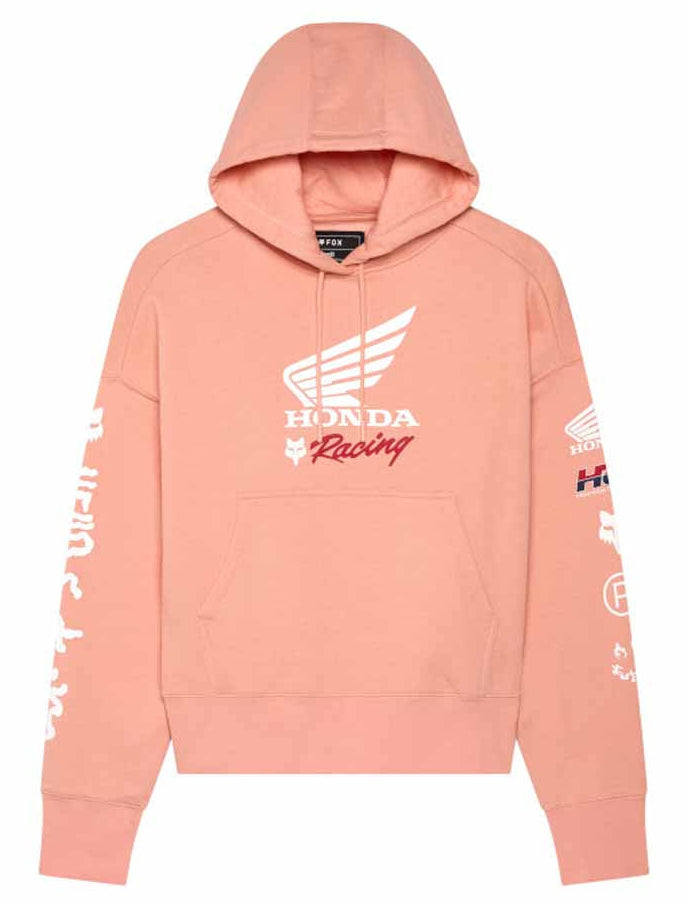 Fox Womens x Honda OV PO Fleece Pullover Pink FRONT