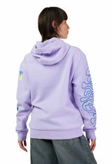 Fox Women's Hello Future Fleece Pullover Lilac BACK FACING MODEL 