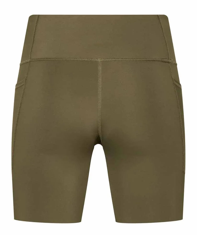 Fox Women's Motive Biker Shorts Olive Green BACK 