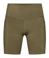 Fox Women's Motive Biker Shorts Olive Green FRONT 