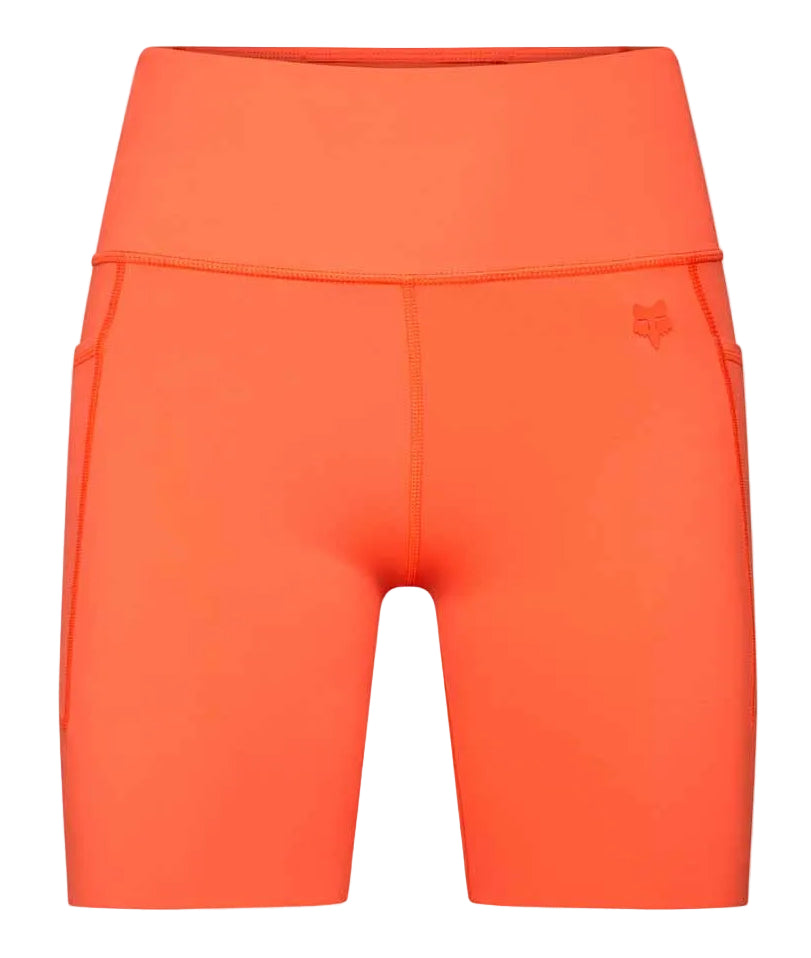 Fox Women's Motive Biker Shorts Bold Orange FRONT 