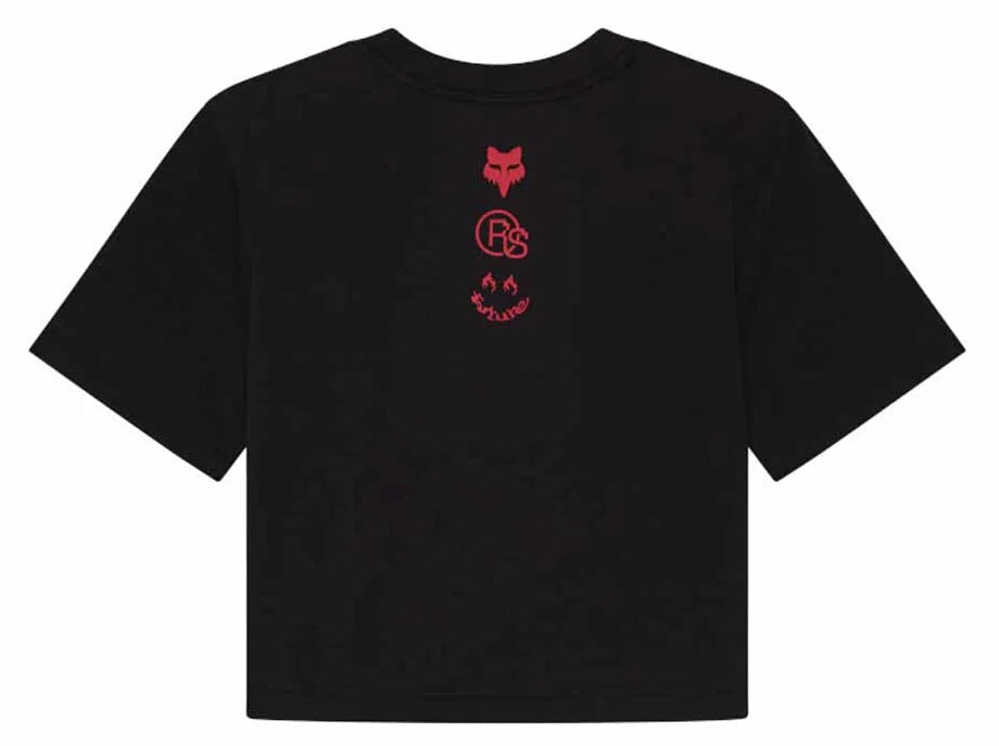 Fox x Honda Baby Tee Black BACK