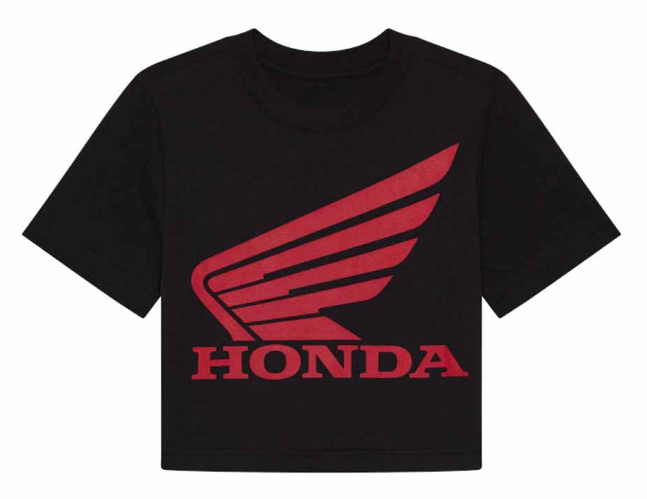 Fox x Honda Baby Tee Black FRONT