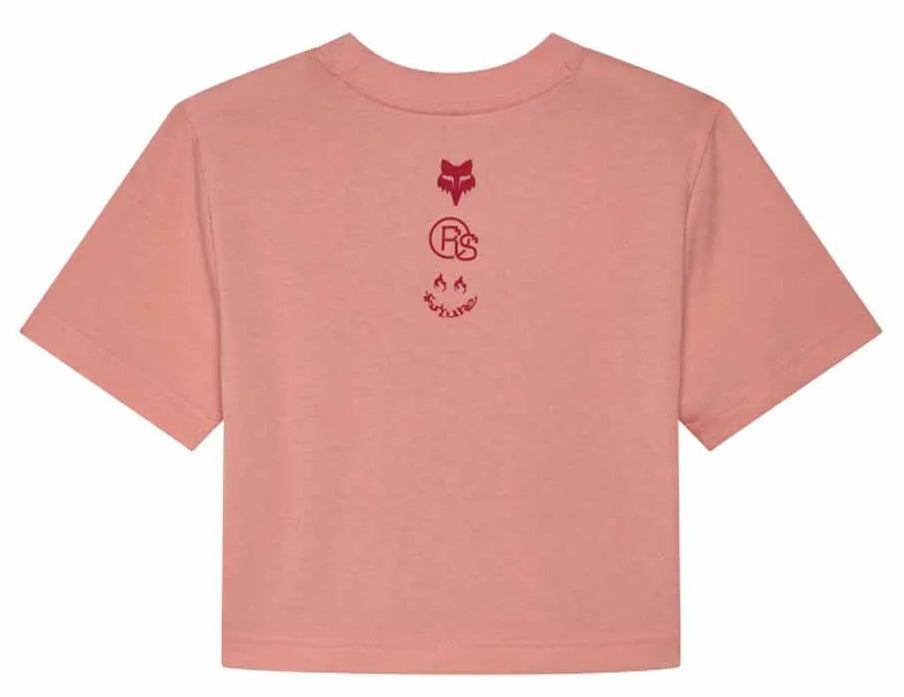 Fox x Honda Baby Tee Pale Pink BACK
