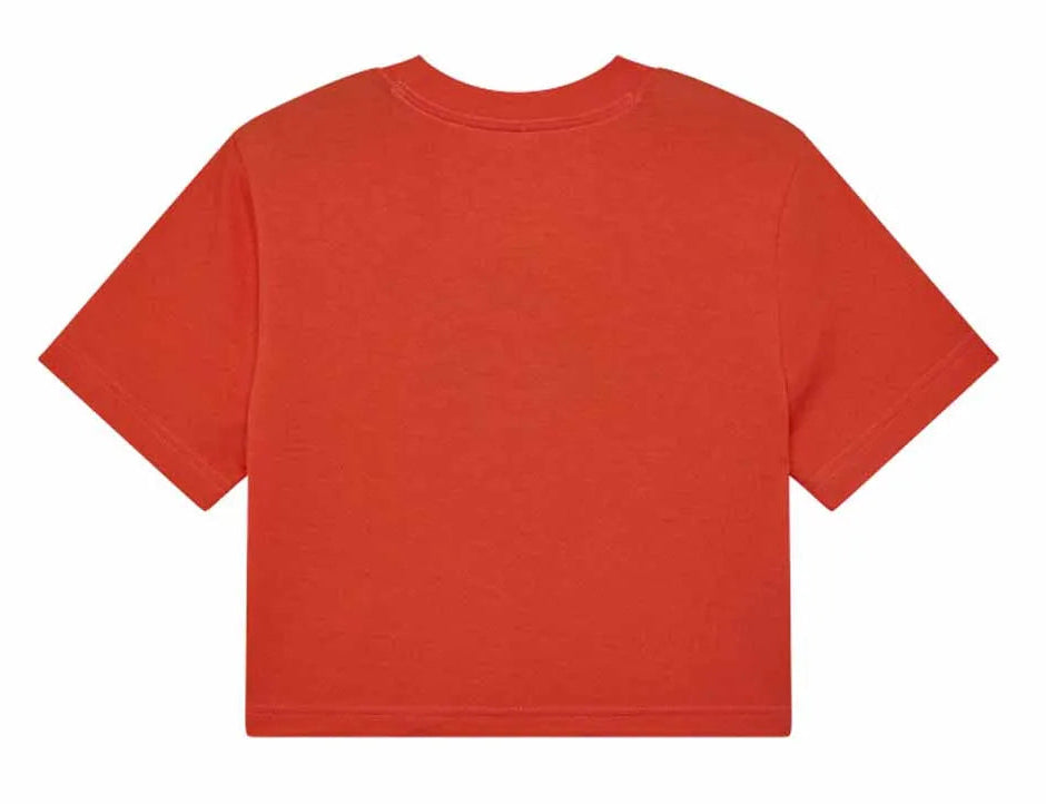 Fox W USA Baby Tee Bold Orange BACK 