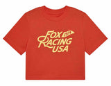 Fox W USA Baby Tee Bold Orange FRONT 