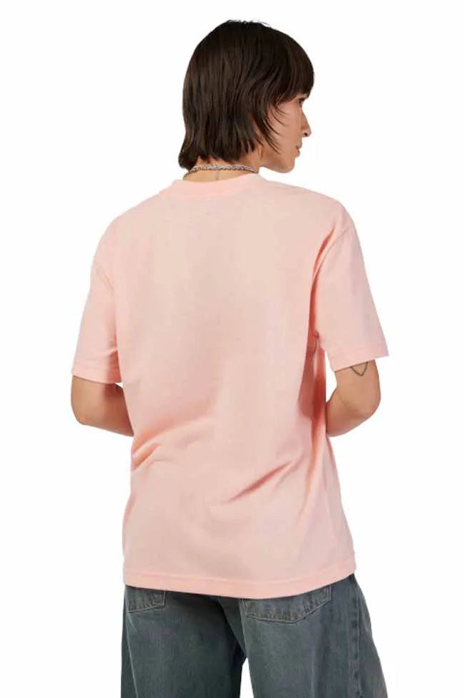 Fox Women's Never Stock SS Tee Pale Pink BACK FACING MODEL