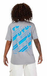 Fox W Elevated SS Tee Steel Gray BACK FACING MODEL 