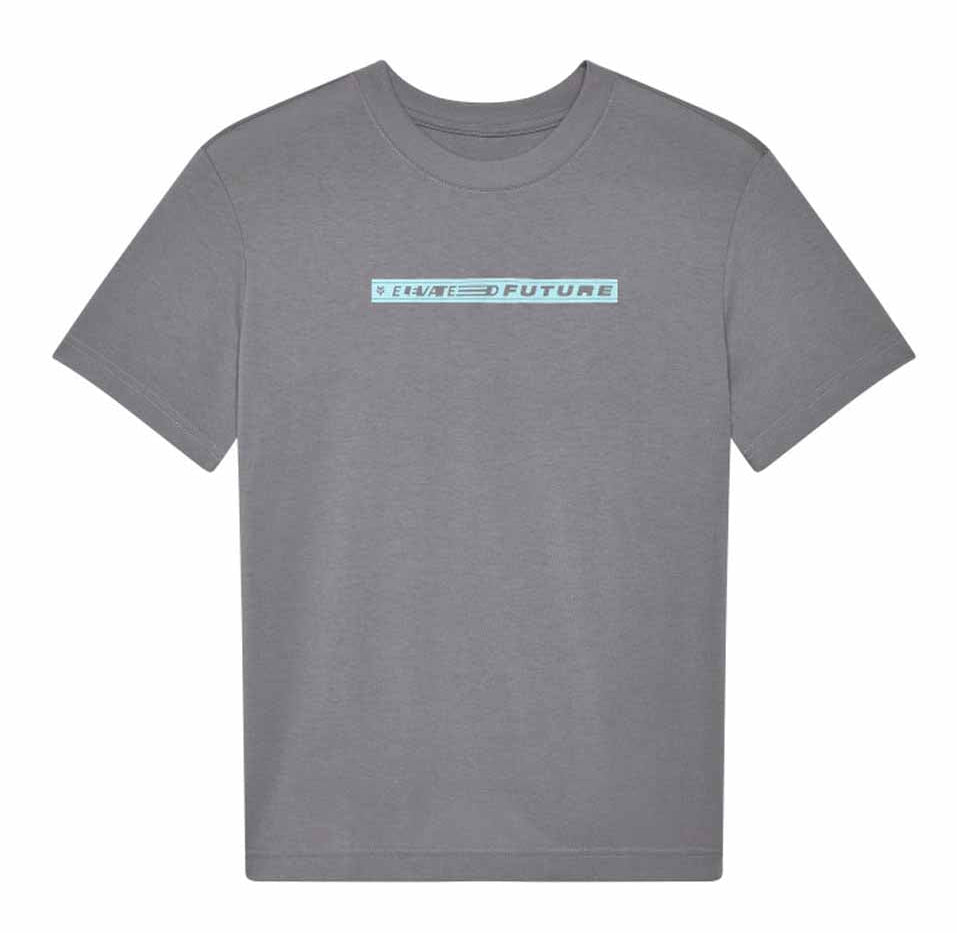 Fox W Elevated SS Tee Steel Gray FRONT FACING MODEL 
