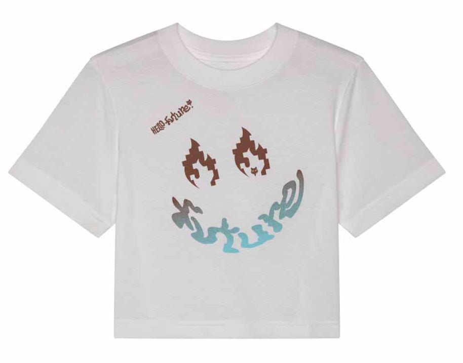 Fox Hello Fox Short Sleeve Baby Tee White FRONT