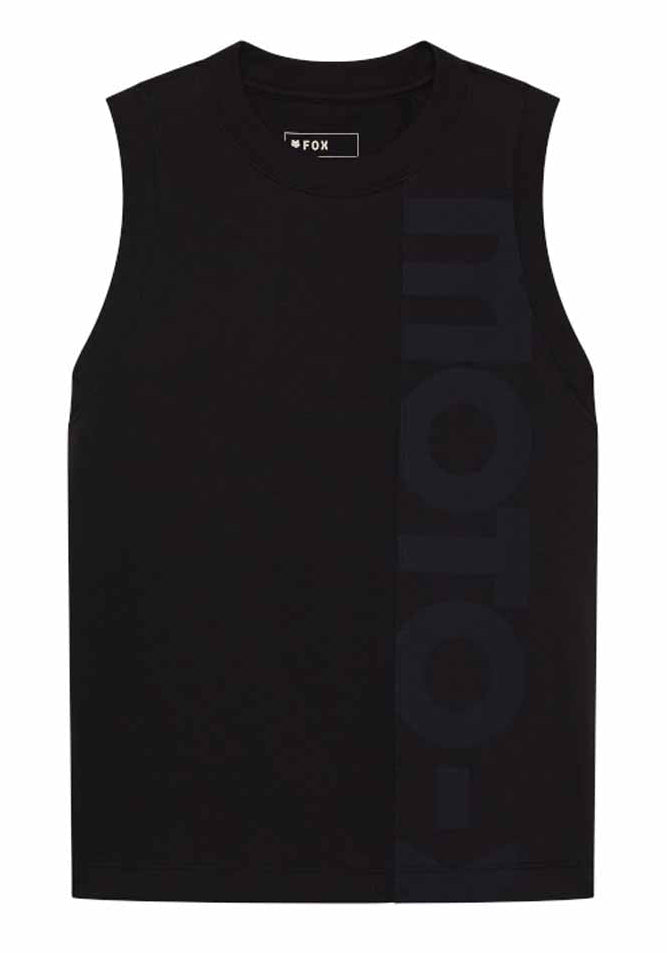 Fox Women's Moto-X Blocked Tank Top Black FRONT 