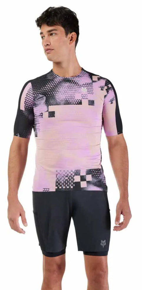 Fox Flexair Ascent SS Jersey PULSE Dust Rose FRONT FACING MODEL