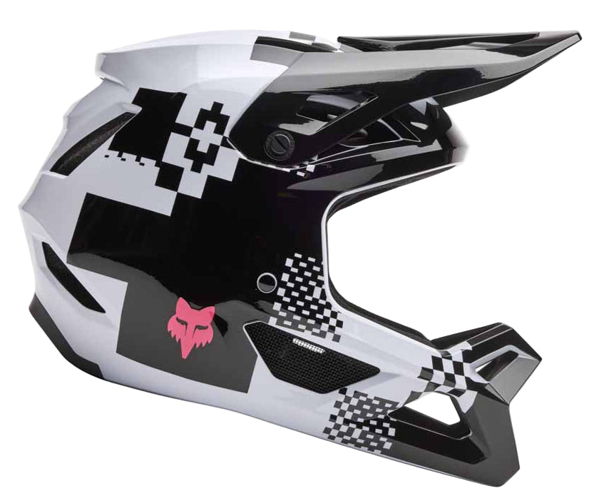 Fox Youth Rampage Digi Image Helmet, Black/White
