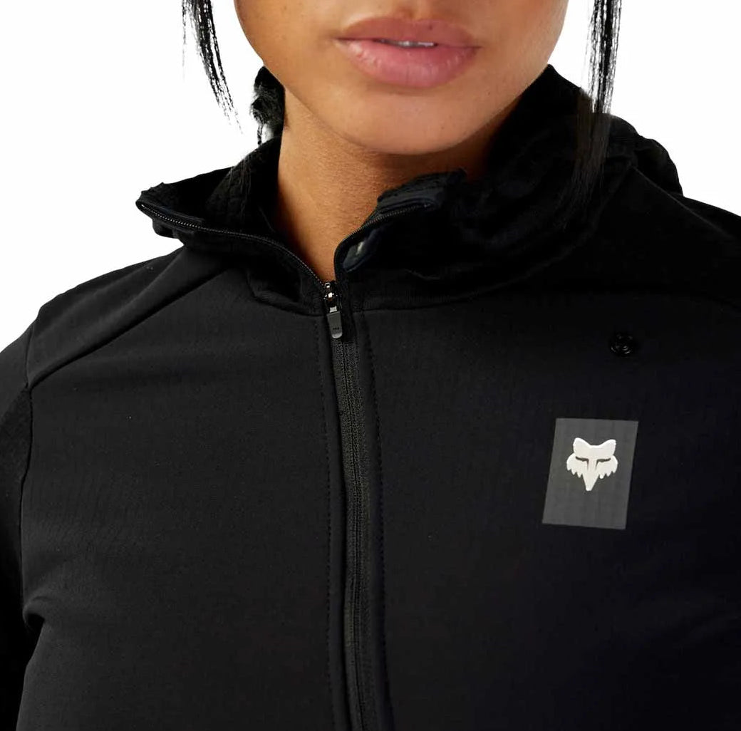 Fox W DEFEND THERMAL HOODIE Black ZIPPER