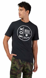 Fox Worldwide SS Premium Tee Black FRONT FACING MODEL