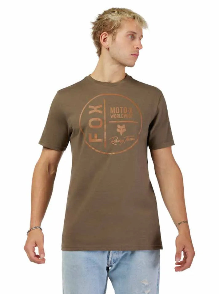 Fox Worldwide SS Premium Tee Military FRONT FACING MODEL