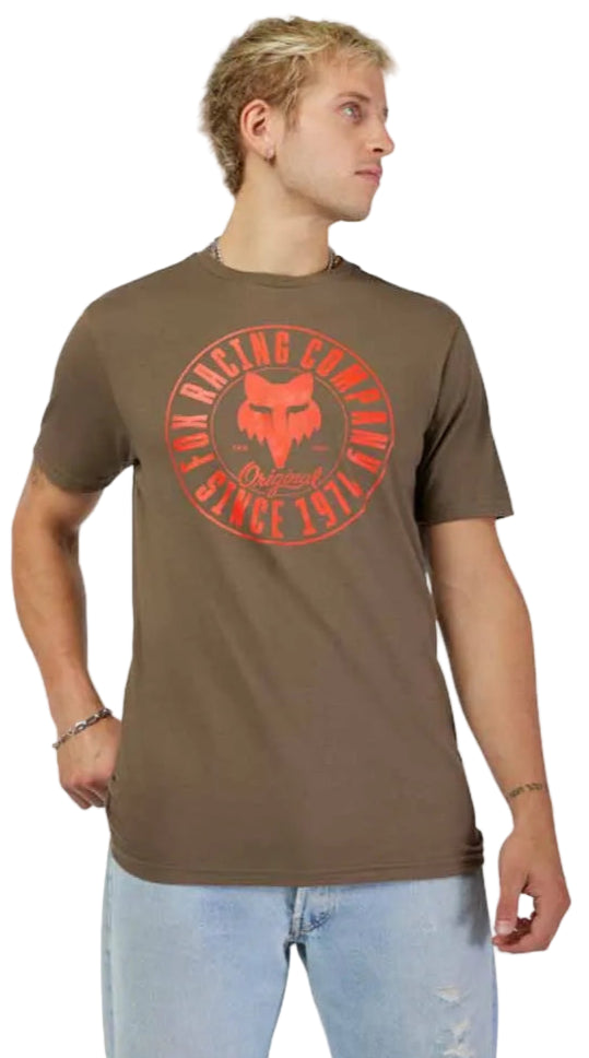 Fox Emblem SS Premium T-Shirt Military FRONT FACING MODEL 