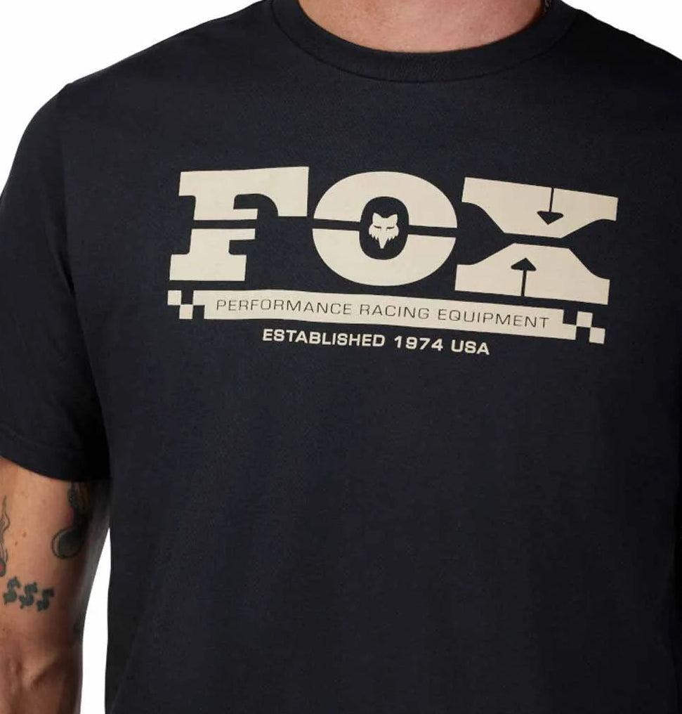 Fox National Short Sleeve Premium Tee Black FRONT DETAILS