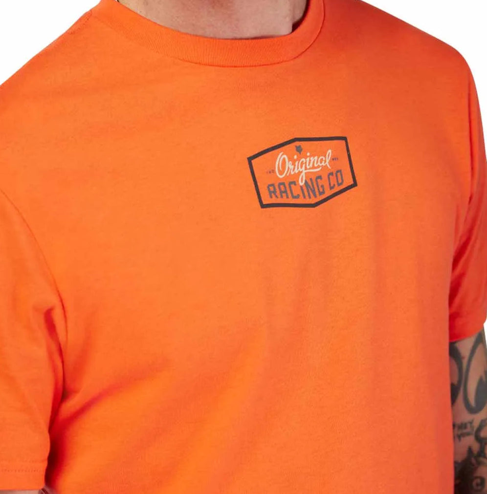 Fox Original Short Sleeve Premium Tee Bold Orange FRONT DETAILS