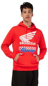 Fox Honda Fleece Pullover Red FRONT FACING MODEL 