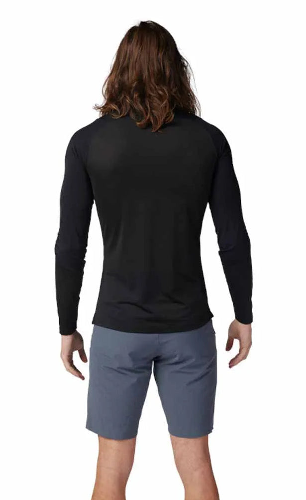 Fox Racing Flexair Ascent Long Sleeve Jersey Black BACK FACING MODEL