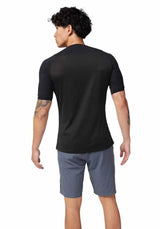 Fox Racing Flexair Ascent Short Sleeve Jersey Black BACK FACING MODEL