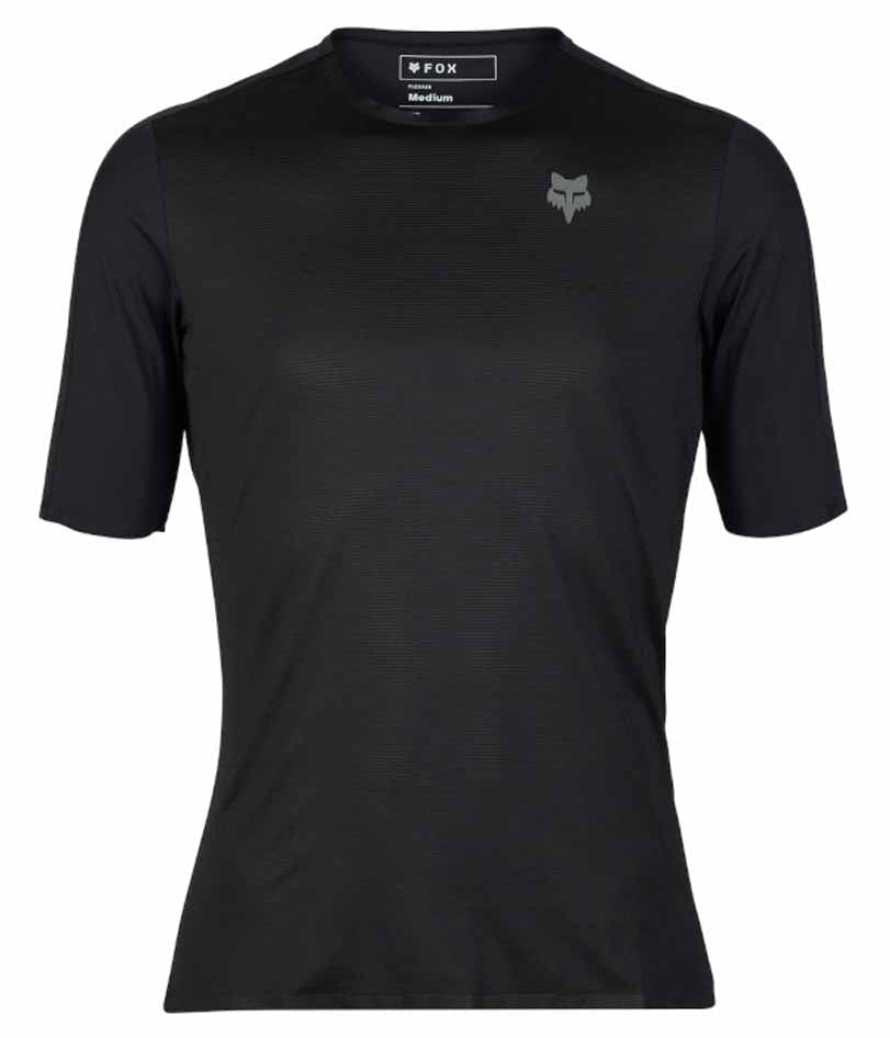 Fox Racing Flexair Ascent Short Sleeve Jersey Black FRONT 