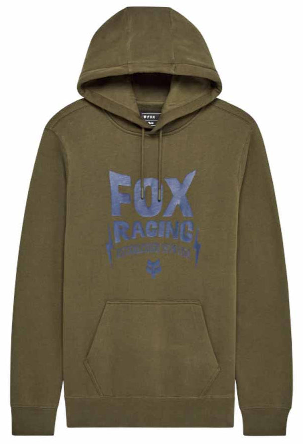 Fox Bolt Fleece Pullover Olive Green FRONT 
