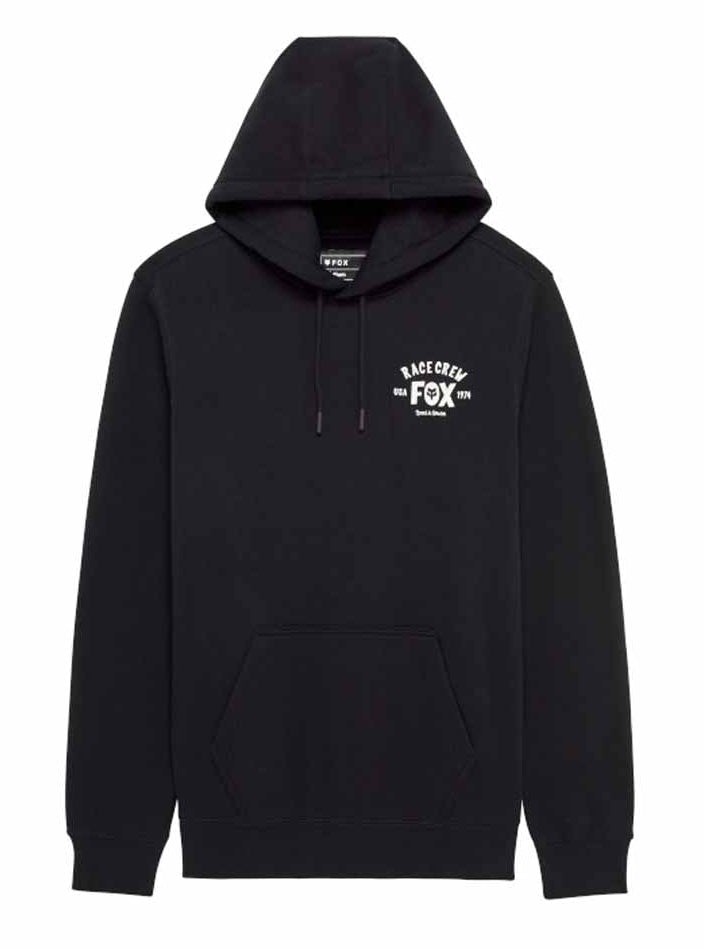 Fox Slogan Fleece Pullover Black FRONT 