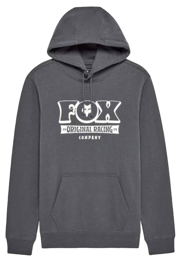 Fox Banner Fleece Pullover Dark Shadow FRONT 