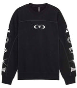 Fox Image Cosmo Oversized Fleece Crew Black FRONT
