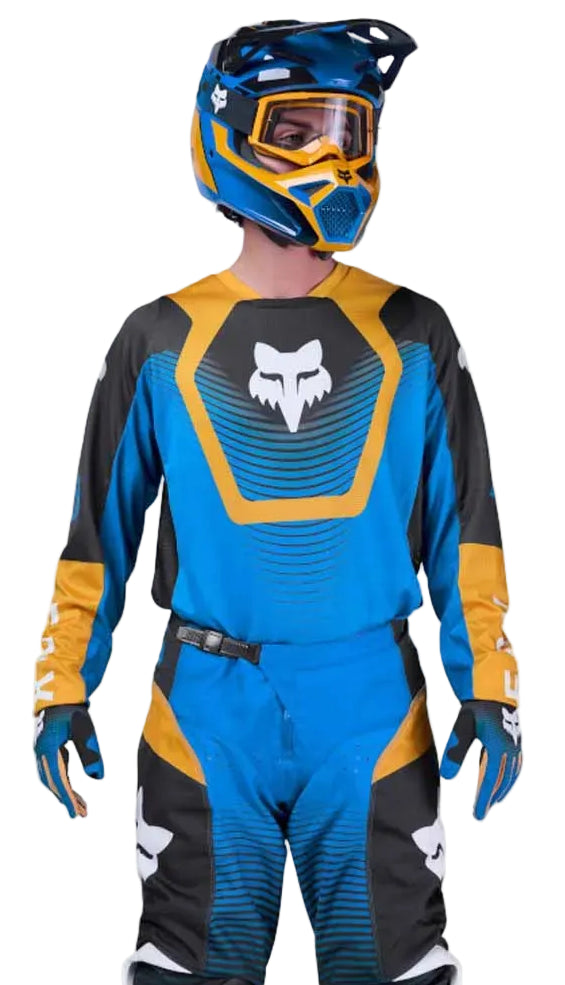 Fox Racing 180 Collect Jersey Blue FRONT FACING MODEL